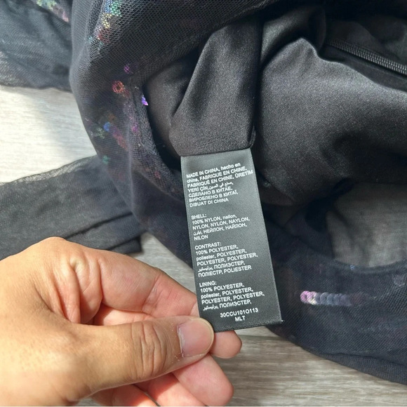 BeBe Lace Sequin  Long Sleeve Romper - Picture 7 of 14